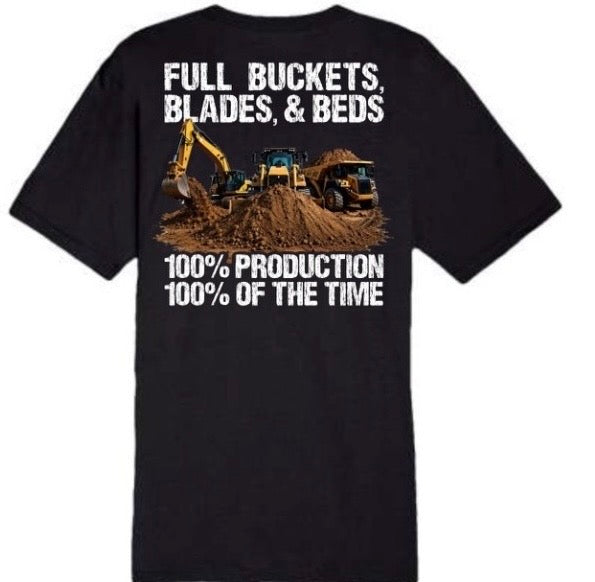 Full Buckets, Blades, & Beds Short Sleeve Shirt
